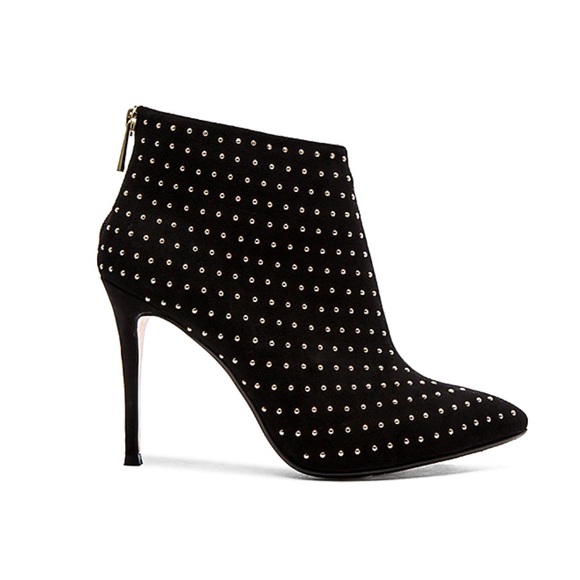 💄RAYE Tori Booties Black studded boots. size 38 7.5 Crystal Diamond Studs Suede - Picture 4 of 16